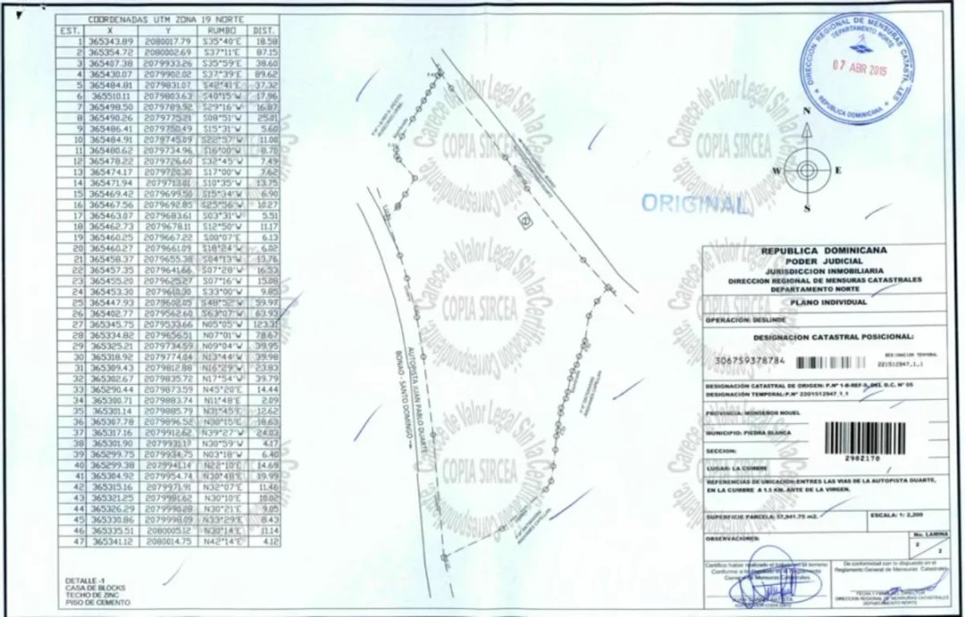 Terreno en Venta en Pueblo Nuevo, Piedra Blanca