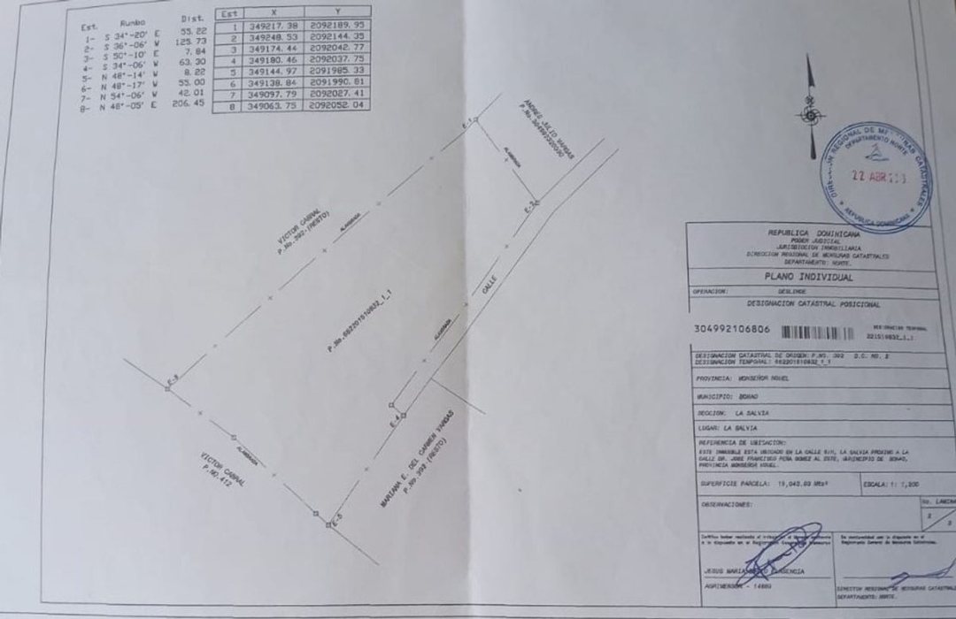 Terreno en Venta en Bonao